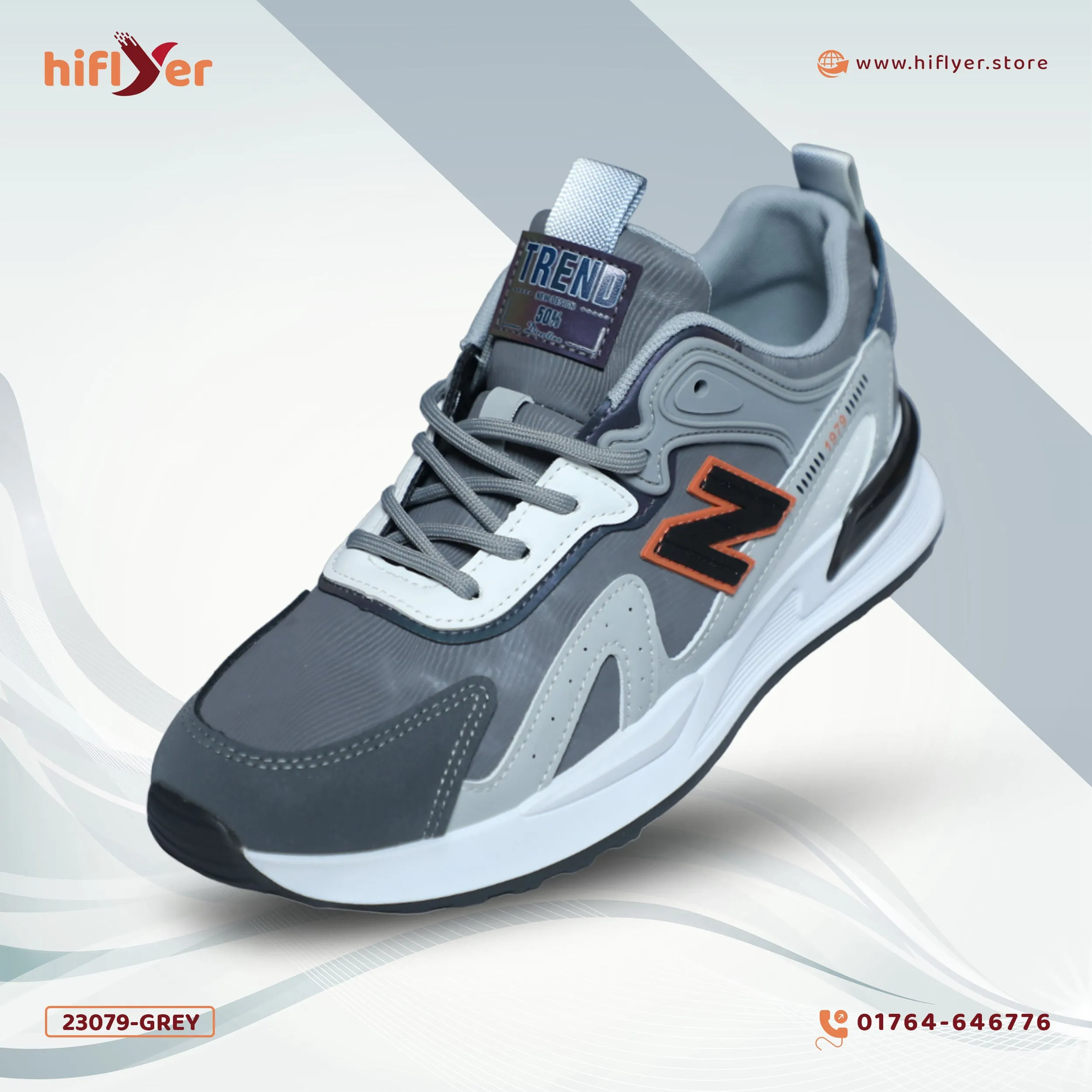 23079 Grey stylish Modern lights weight Sneakers For Men