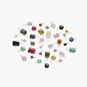 Add-on tourmaline gemstone charm silver
