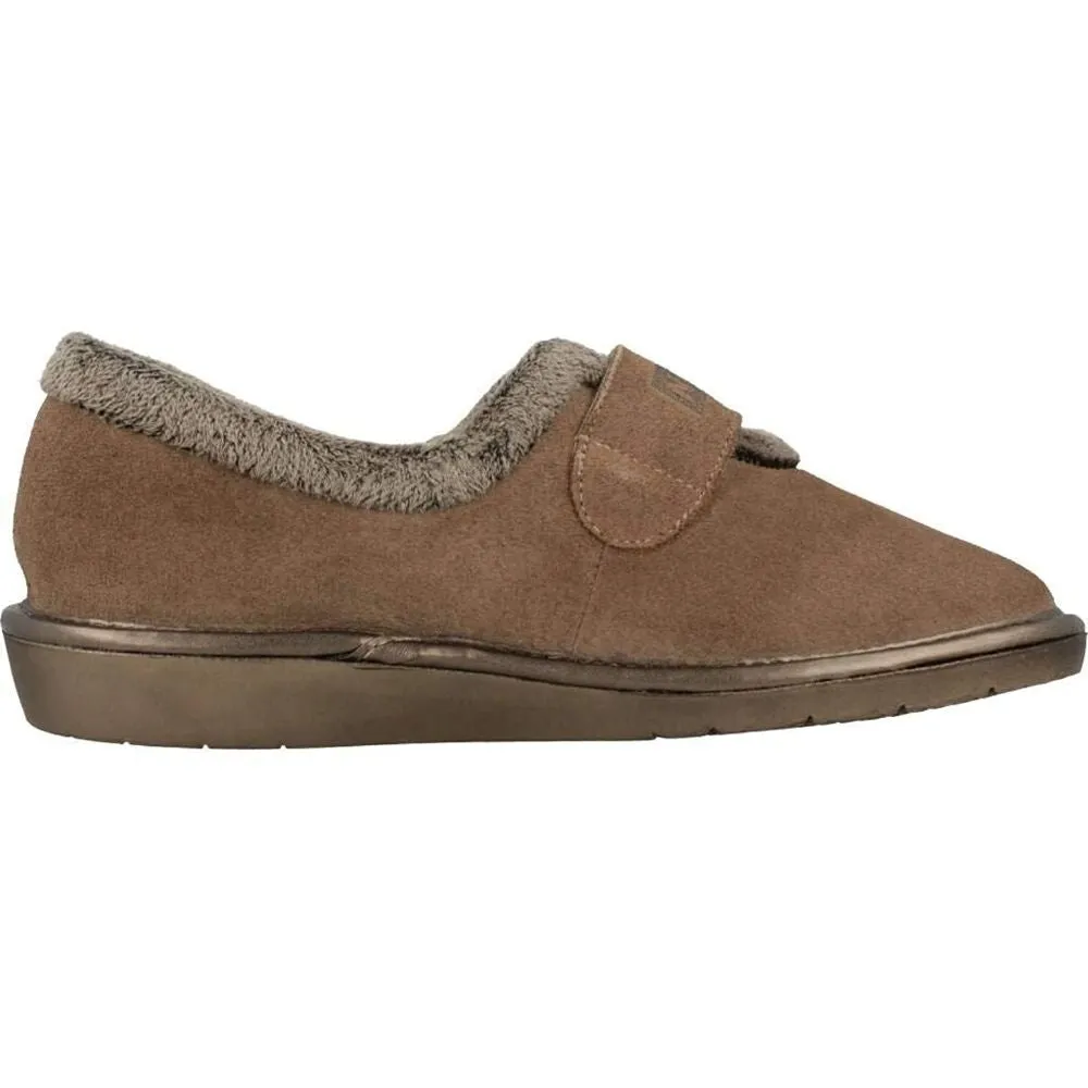 Afelpado Brown 6348-80 Nordikas Comfy Slide Slippers