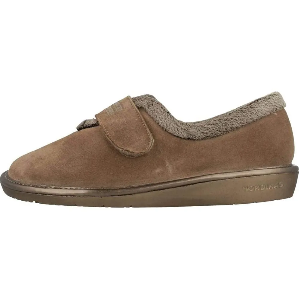 Afelpado Brown 6348-80 Nordikas Comfy Slide Slippers