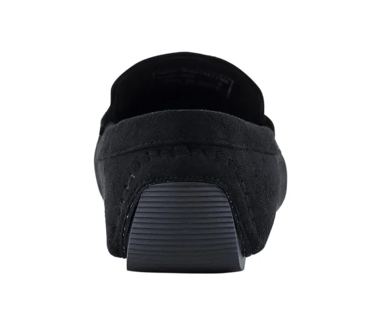 Amali Dyer Luxe Tassel Moccasins Men's Black Vegan