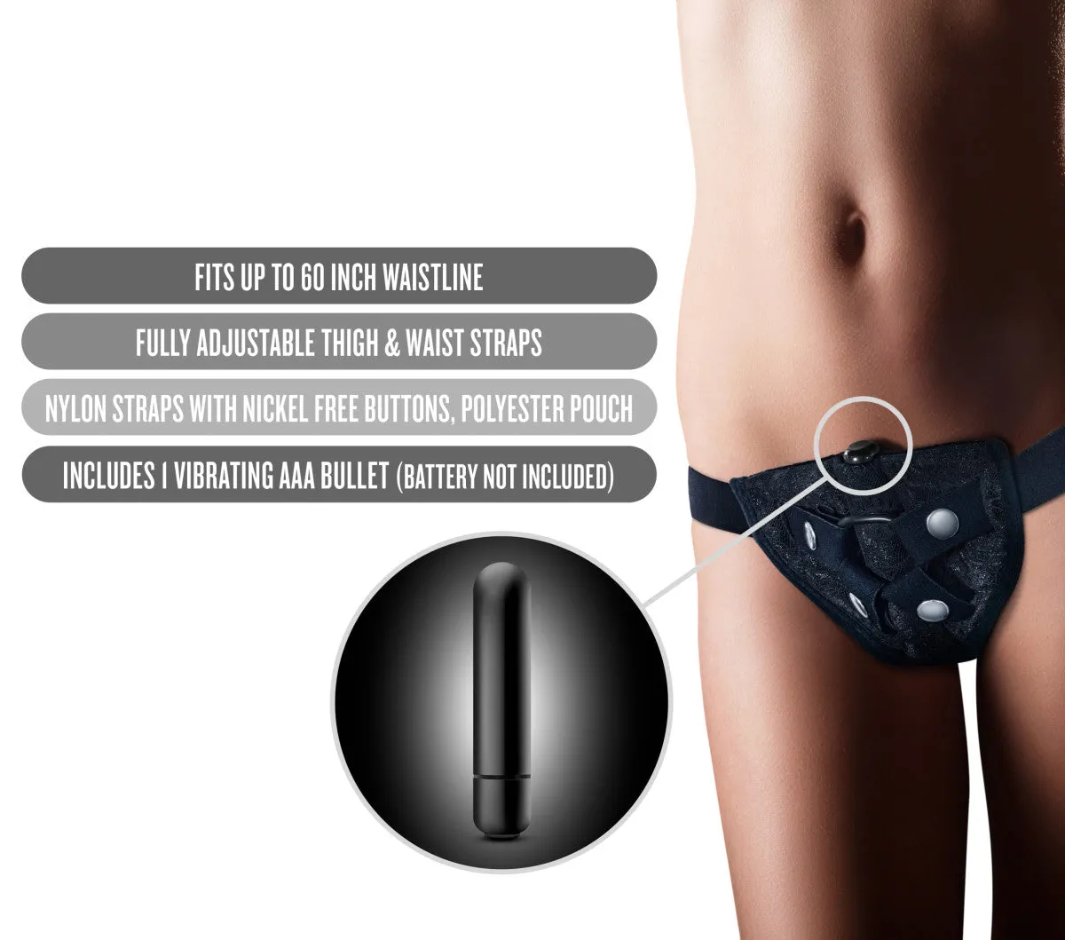 Blush Temptasia Lovelace Harness Black