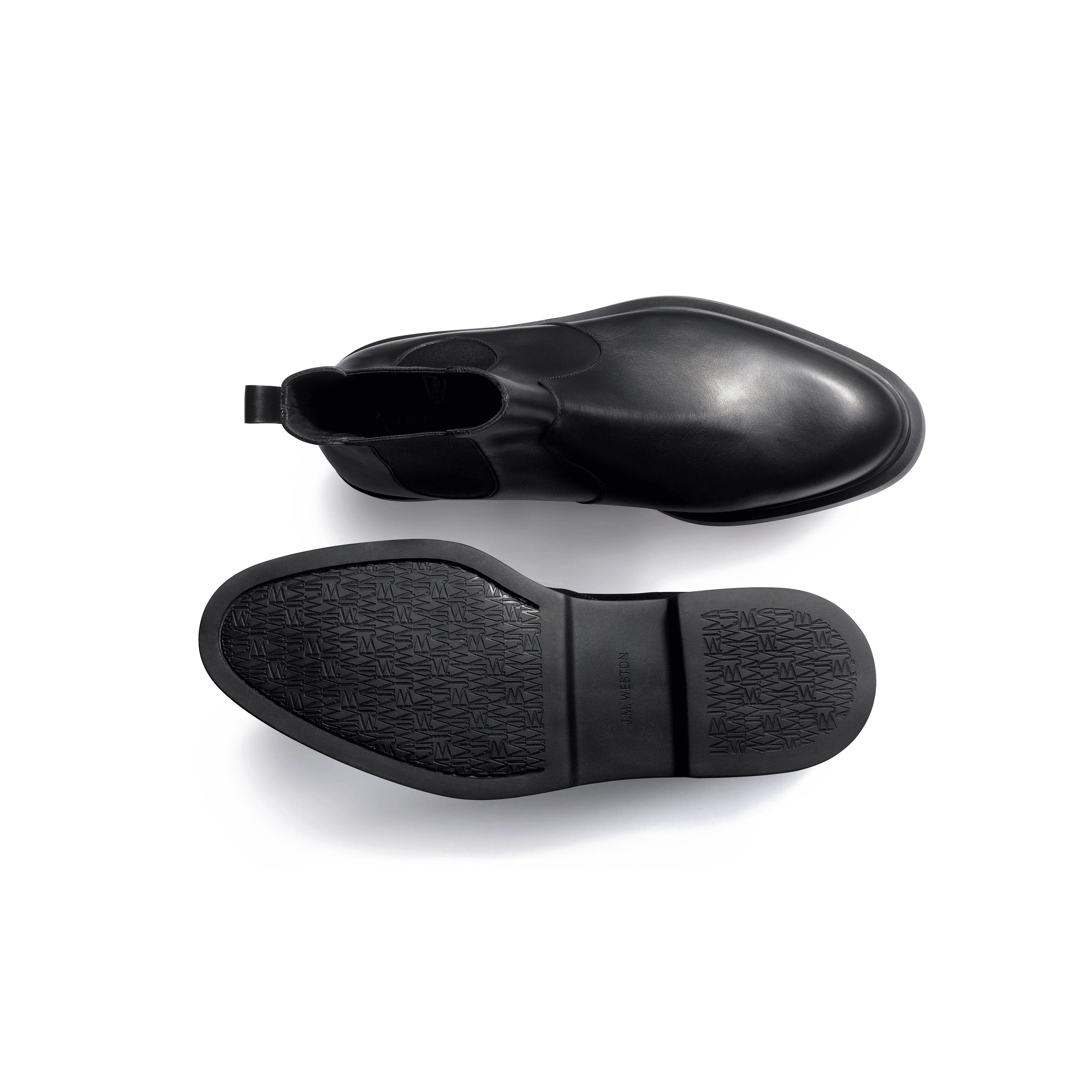 Bottine à élastique Walker [homme cuir veau lisse noir]