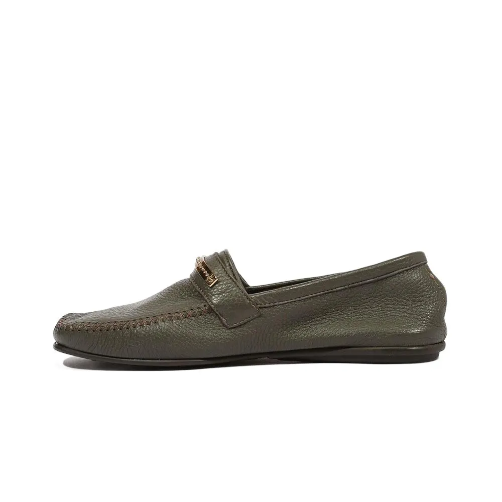 Cesare Paciotti Luxury Italian Men's Cervo Gray Taupe Moccasins (CPM5363)