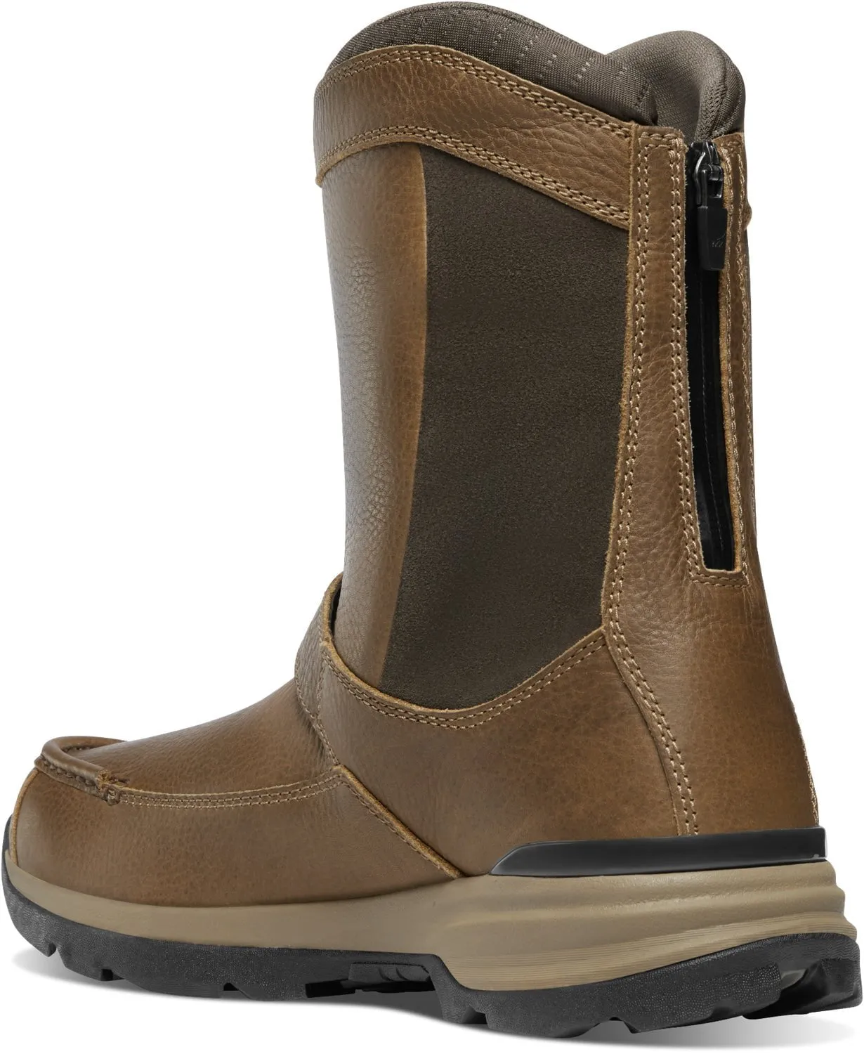 Danner Mens Recurve Rear Zip Moc-Toe Light Brown Leather Hunting Boots