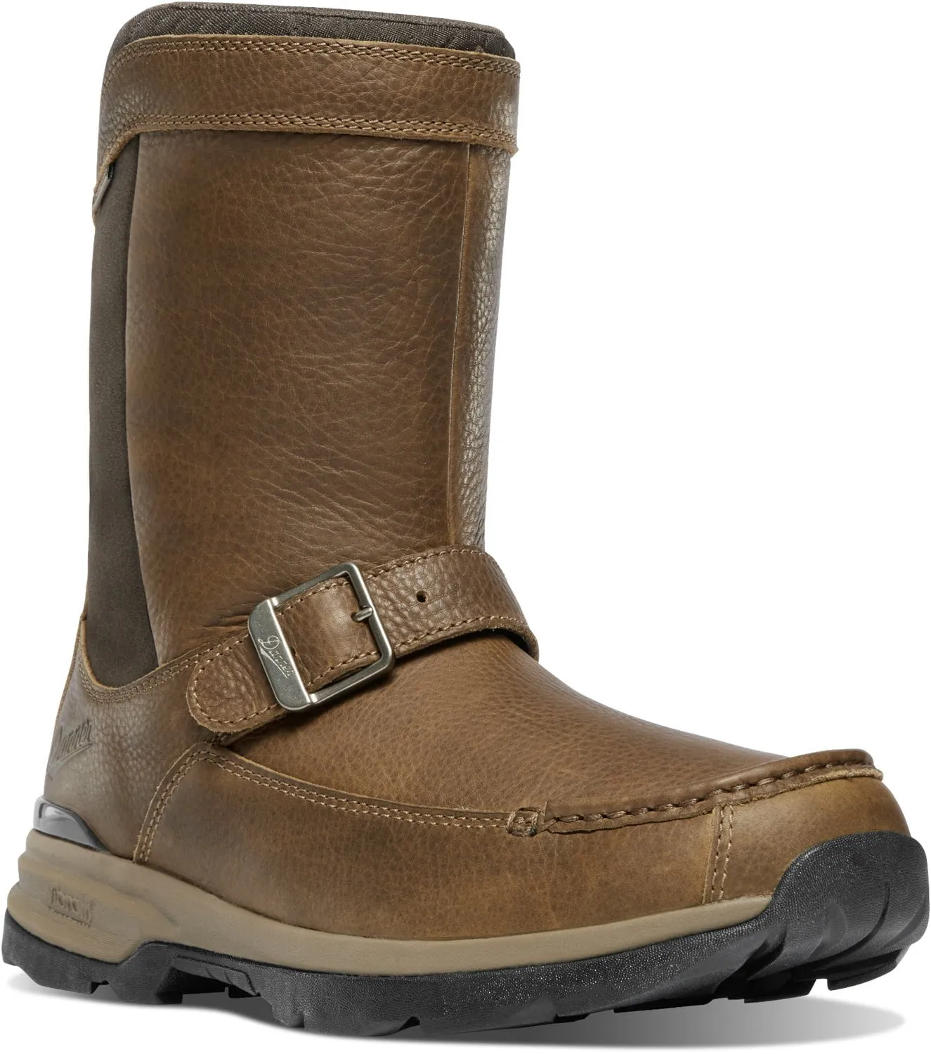 Danner Mens Recurve Rear Zip Moc-Toe Light Brown Leather Hunting Boots