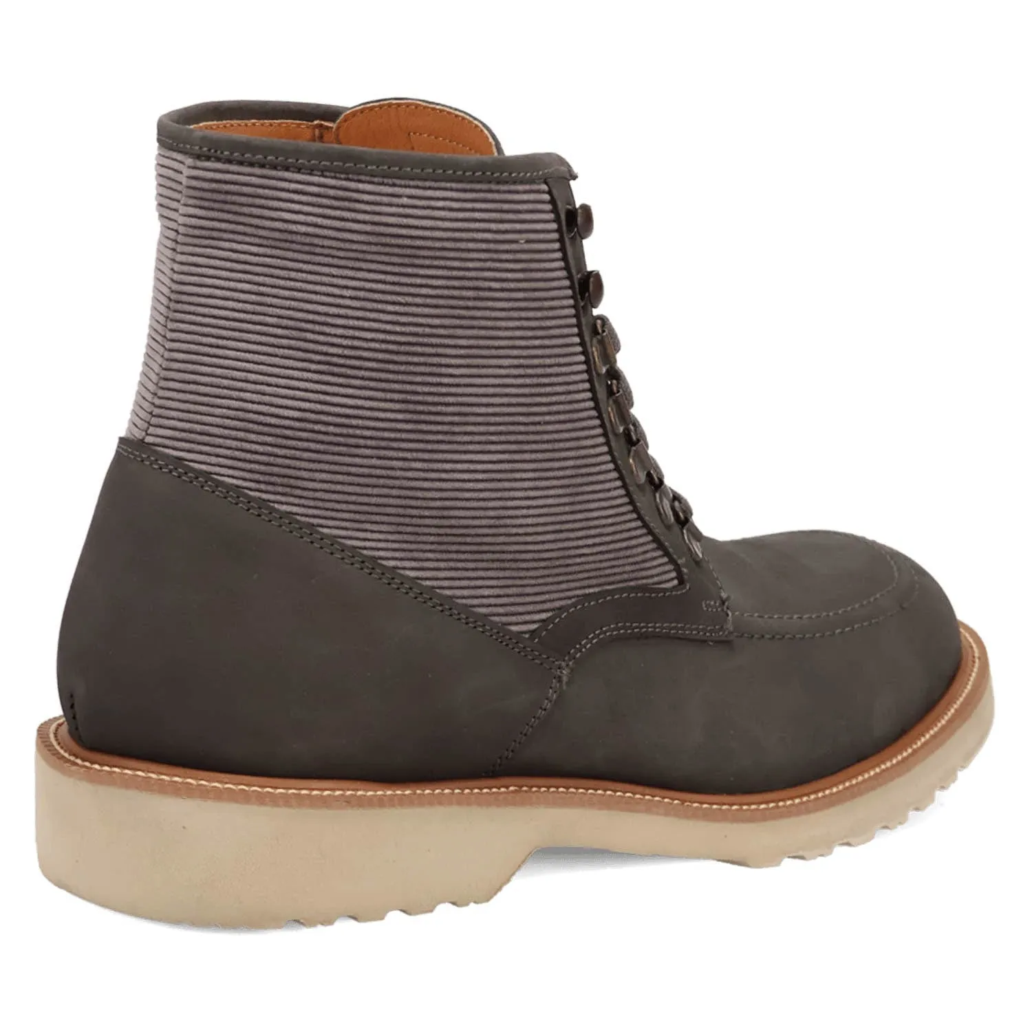 Dingo Mens Carlsbad Grey Leather Ankle Boots