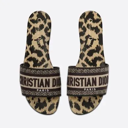 DIOR Dway Slide In Leopard Print