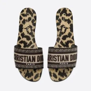 DIOR Dway Slide In Leopard Print