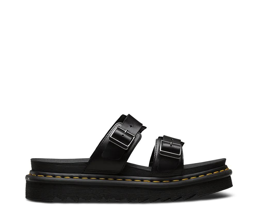 Dr Martens Myles Slide Black Brando Leather Sandals 23523001