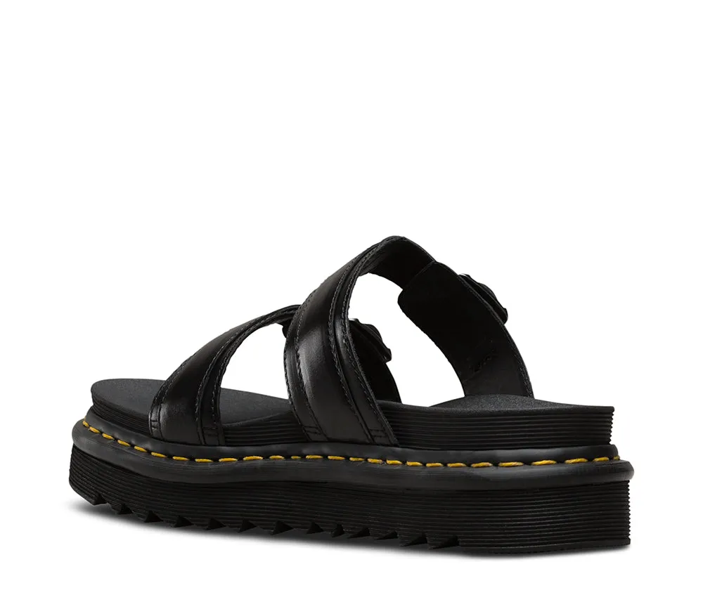 Dr Martens Myles Slide Black Brando Leather Sandals 23523001