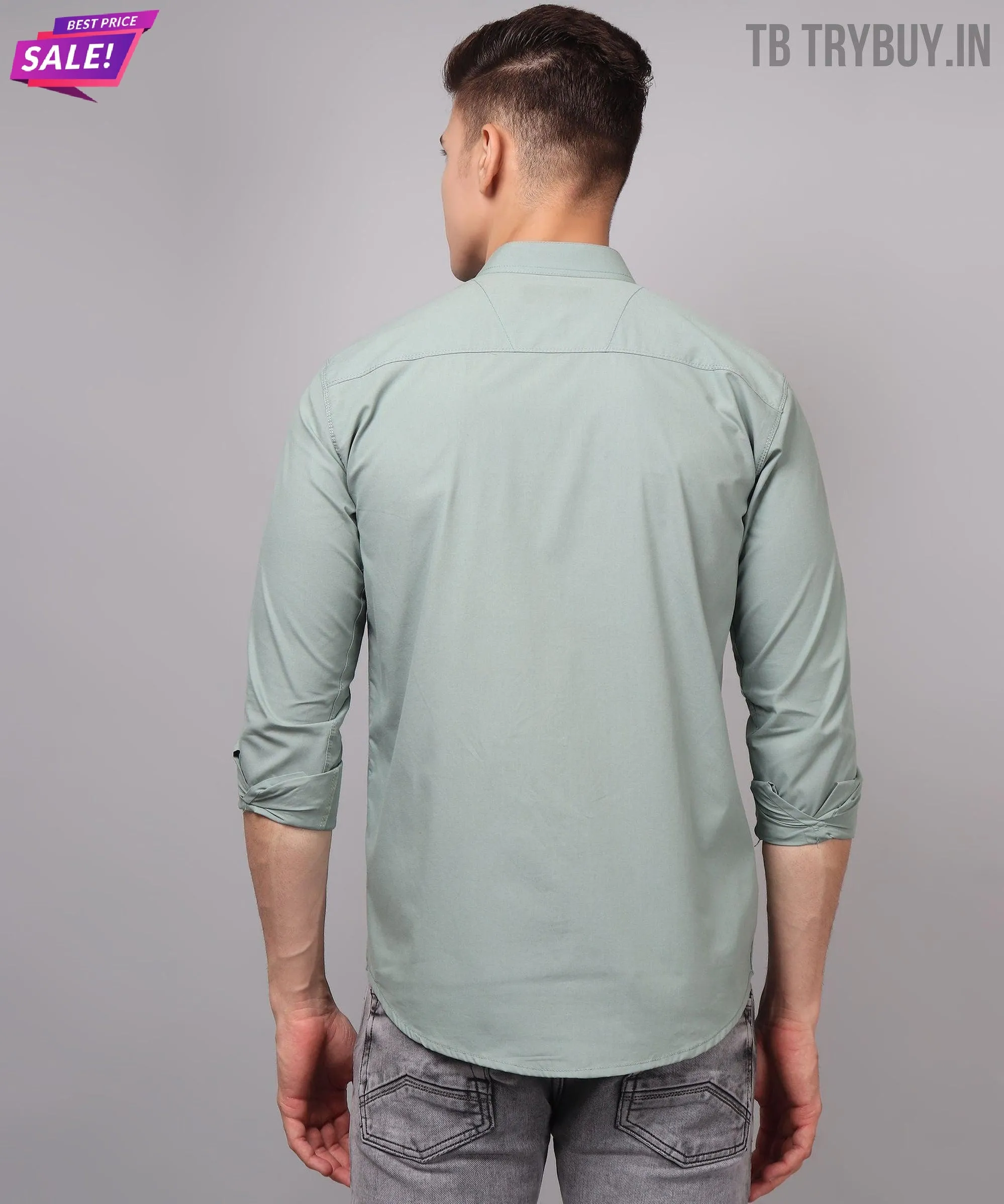 Fashionable Ocean Green Men's Shirt