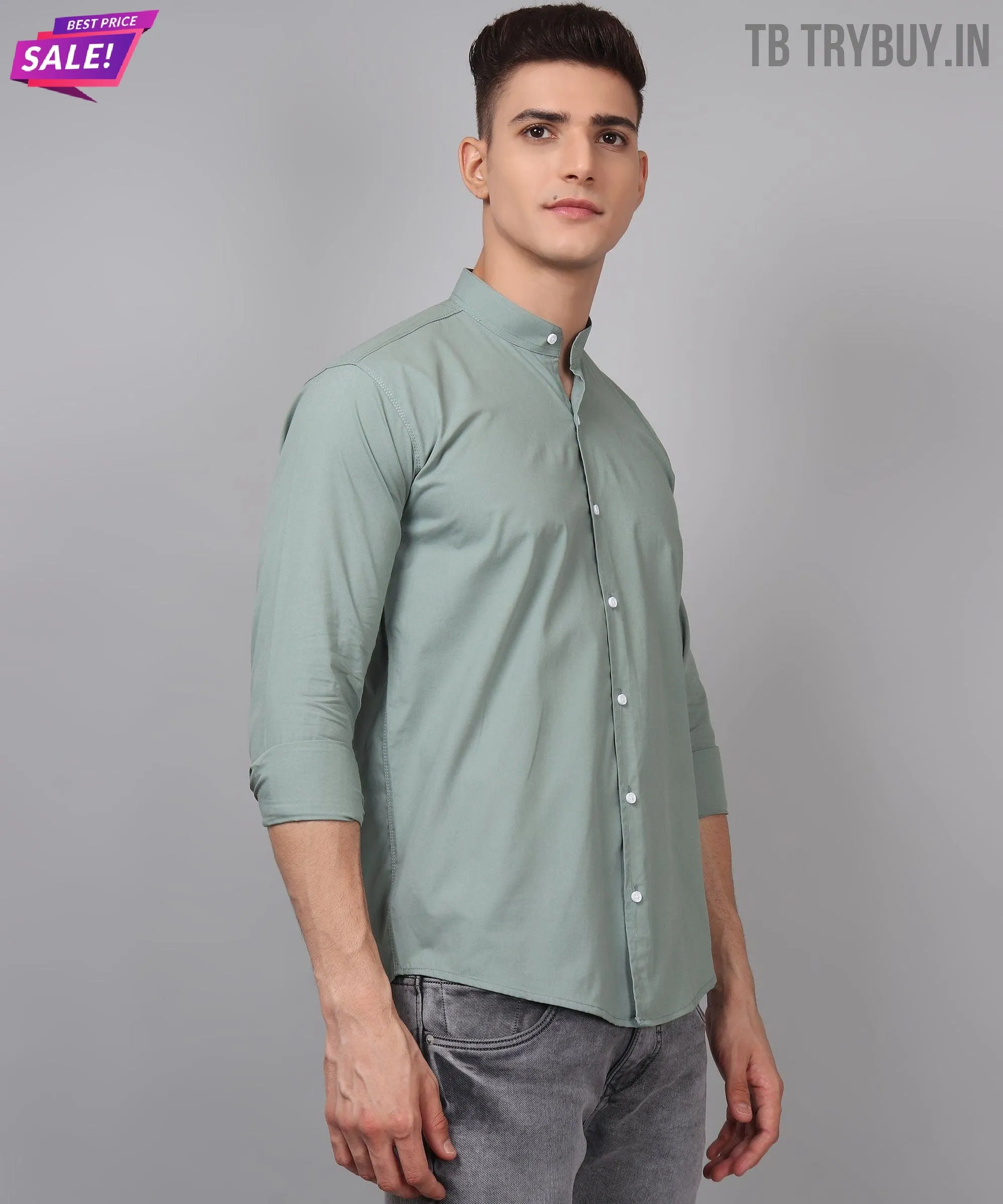 Fashionable Ocean Green Men's Shirt