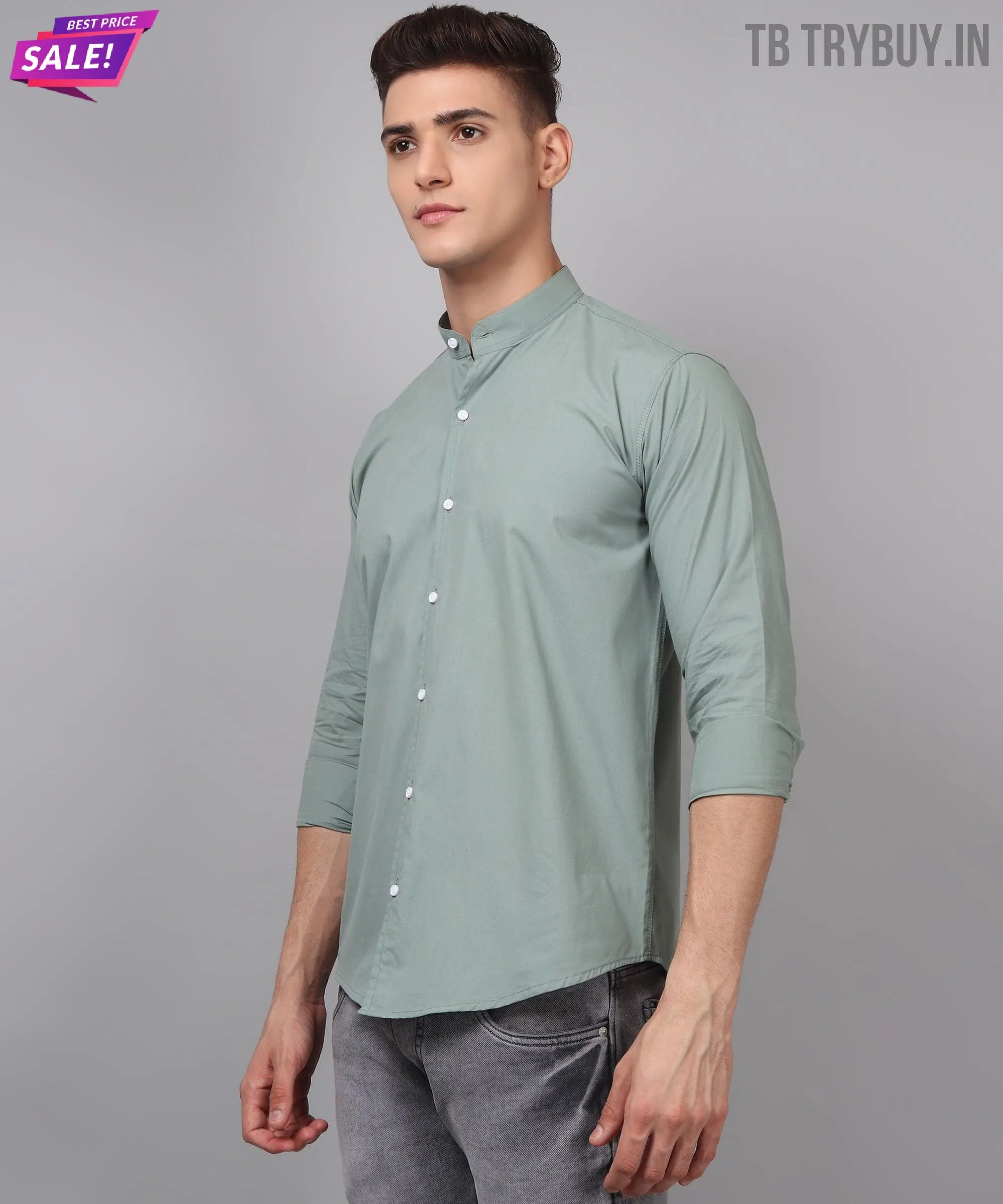 Fashionable Ocean Green Men's Shirt