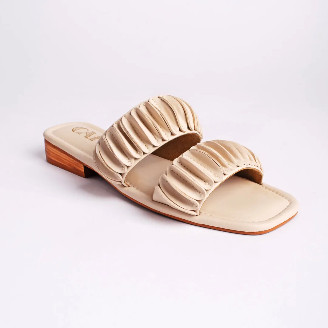 Flapped Cream Flats