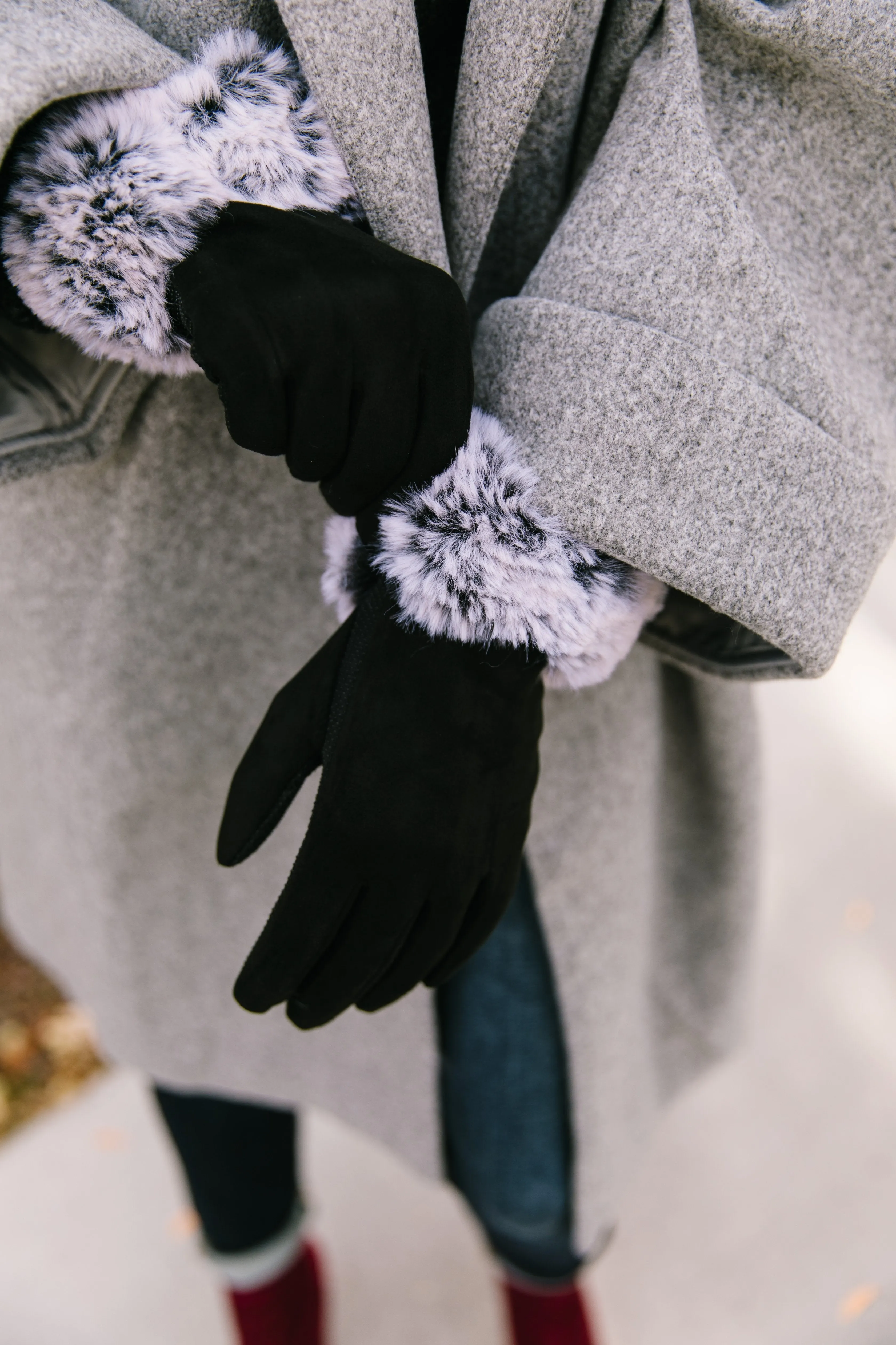 Fur Cuff Tech Savvy Gloves