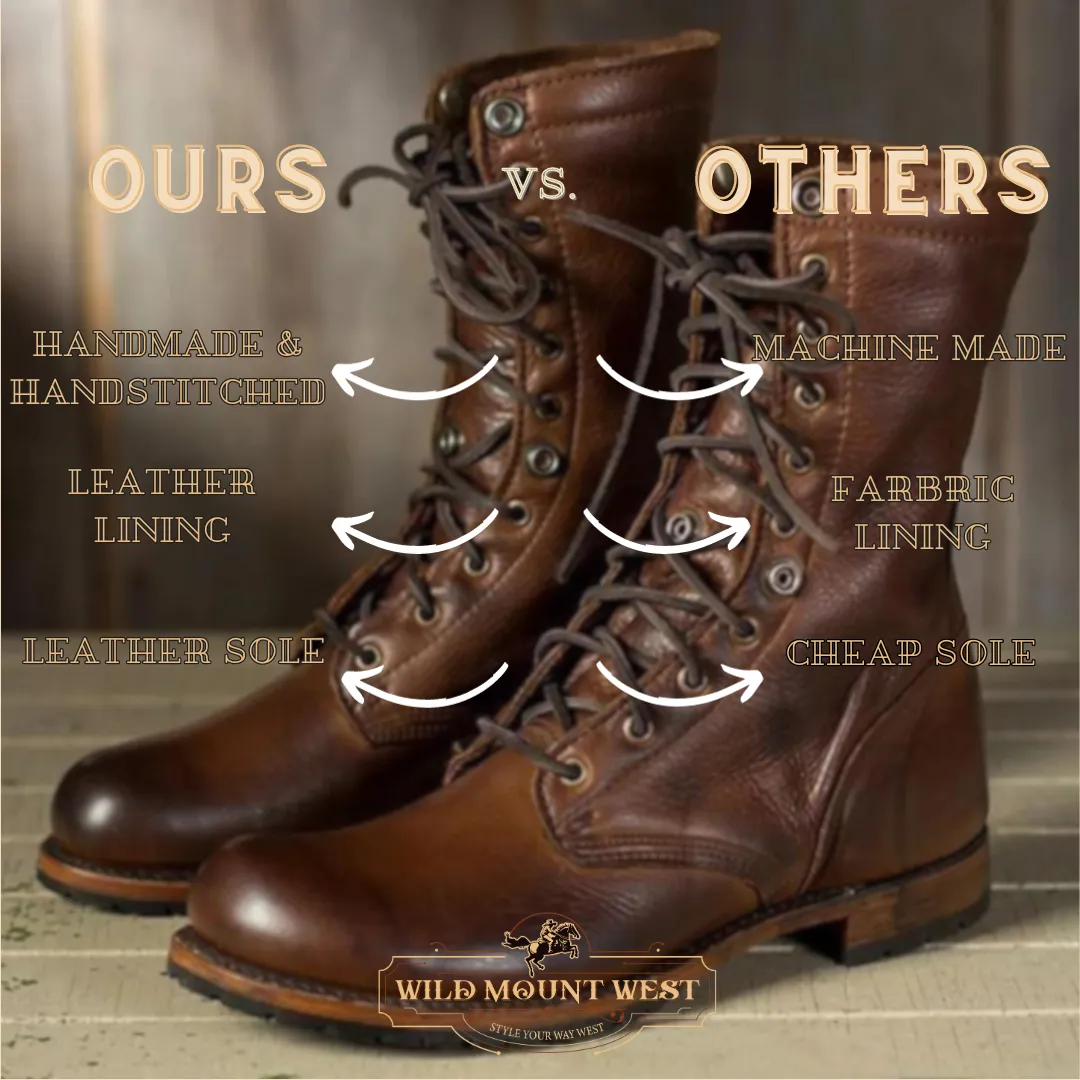 Harding Cowboy Brown Leather Boot