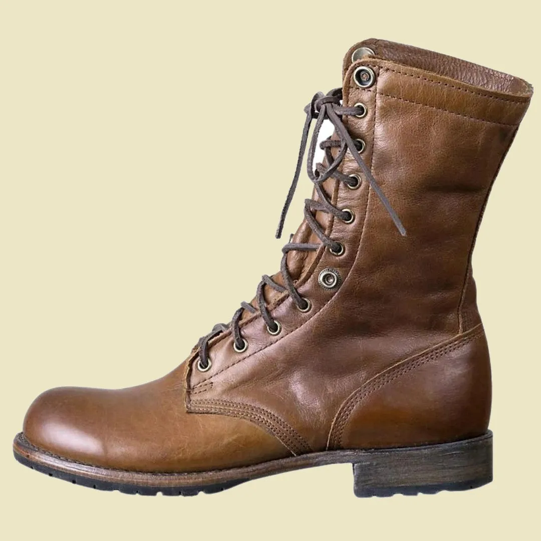 Harding Cowboy Brown Leather Boot
