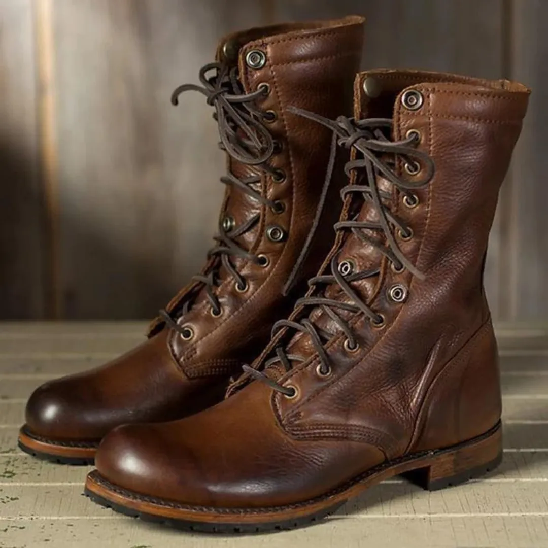 Harding Cowboy Brown Leather Boot