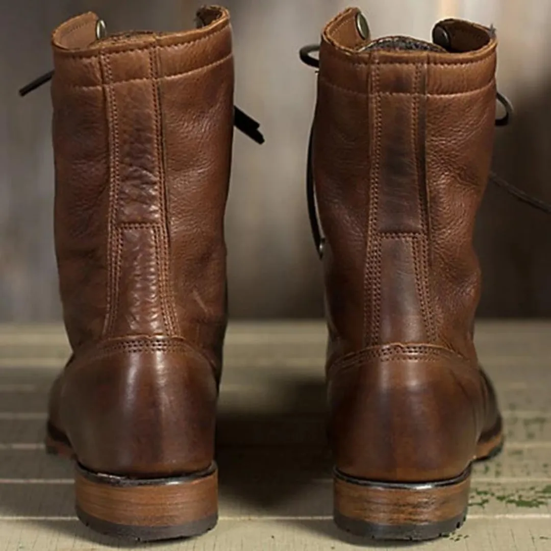 Harding Cowboy Brown Leather Boot