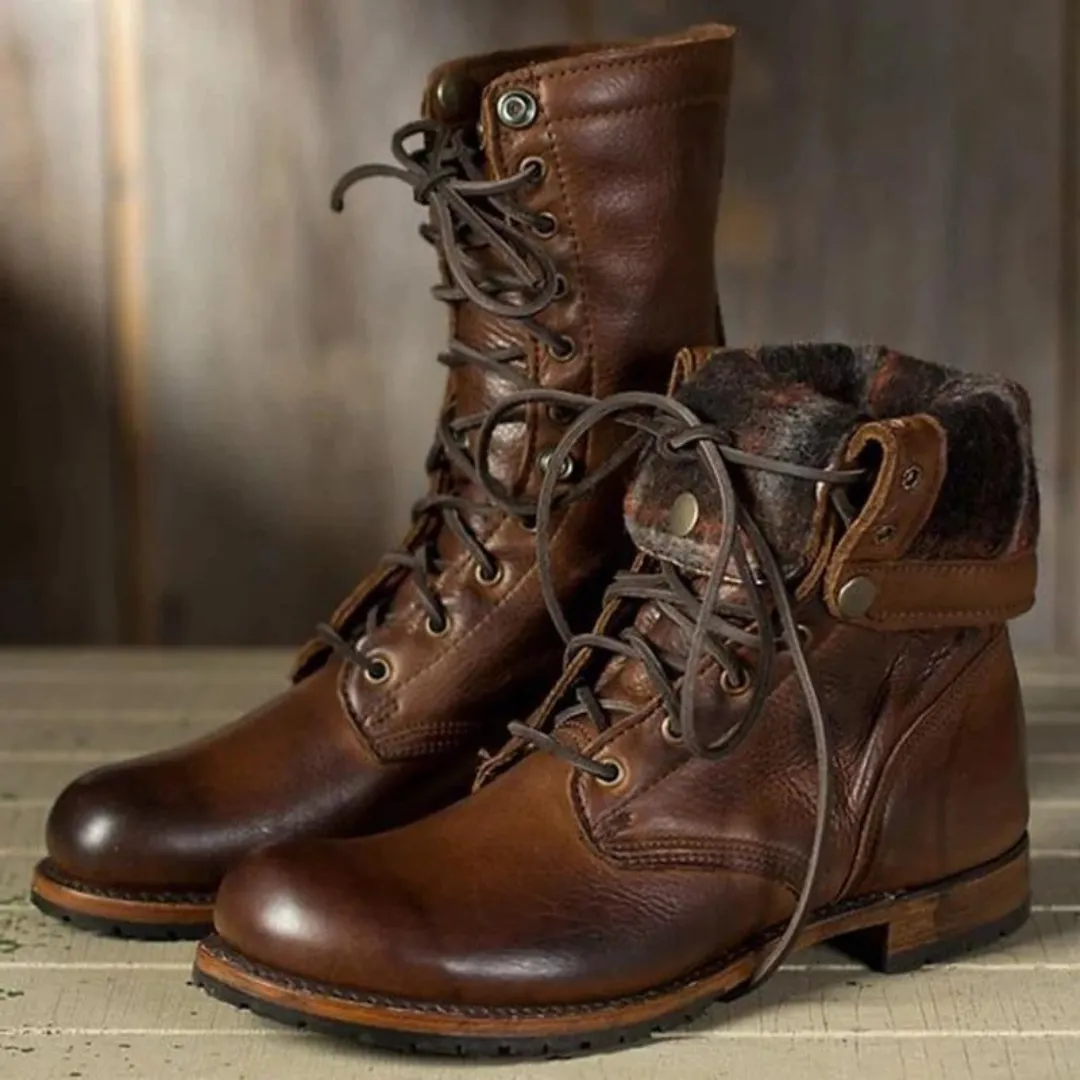 Harding Cowboy Brown Leather Boot