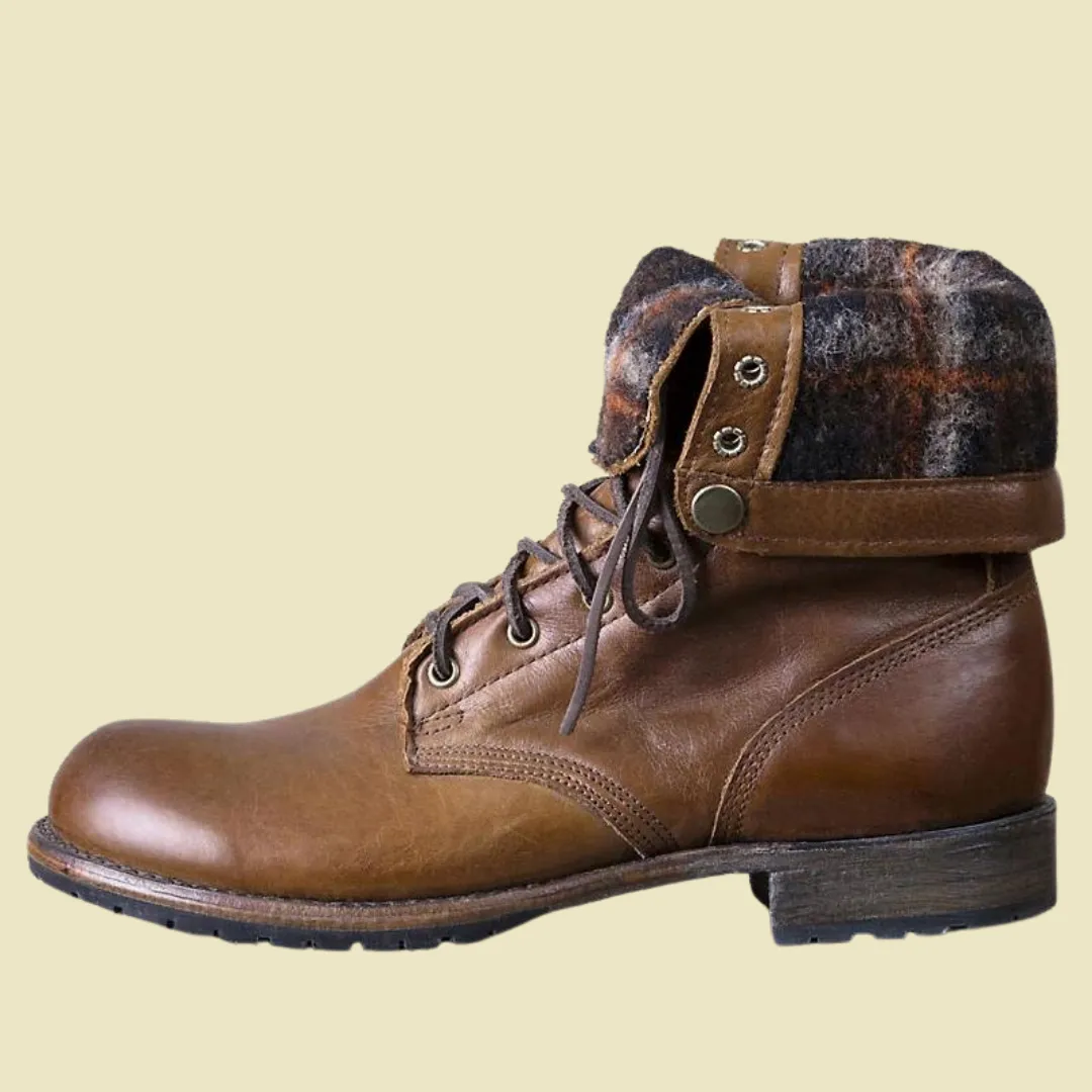 Harding Cowboy Brown Leather Boot