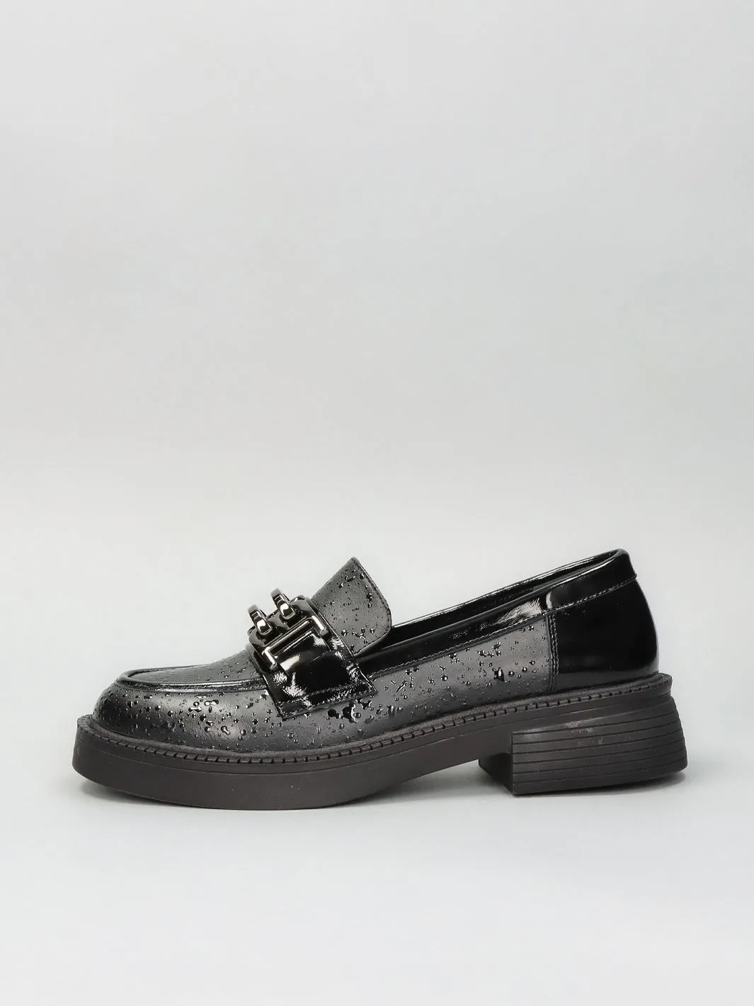LEATHER MOCCASINS - BLACK