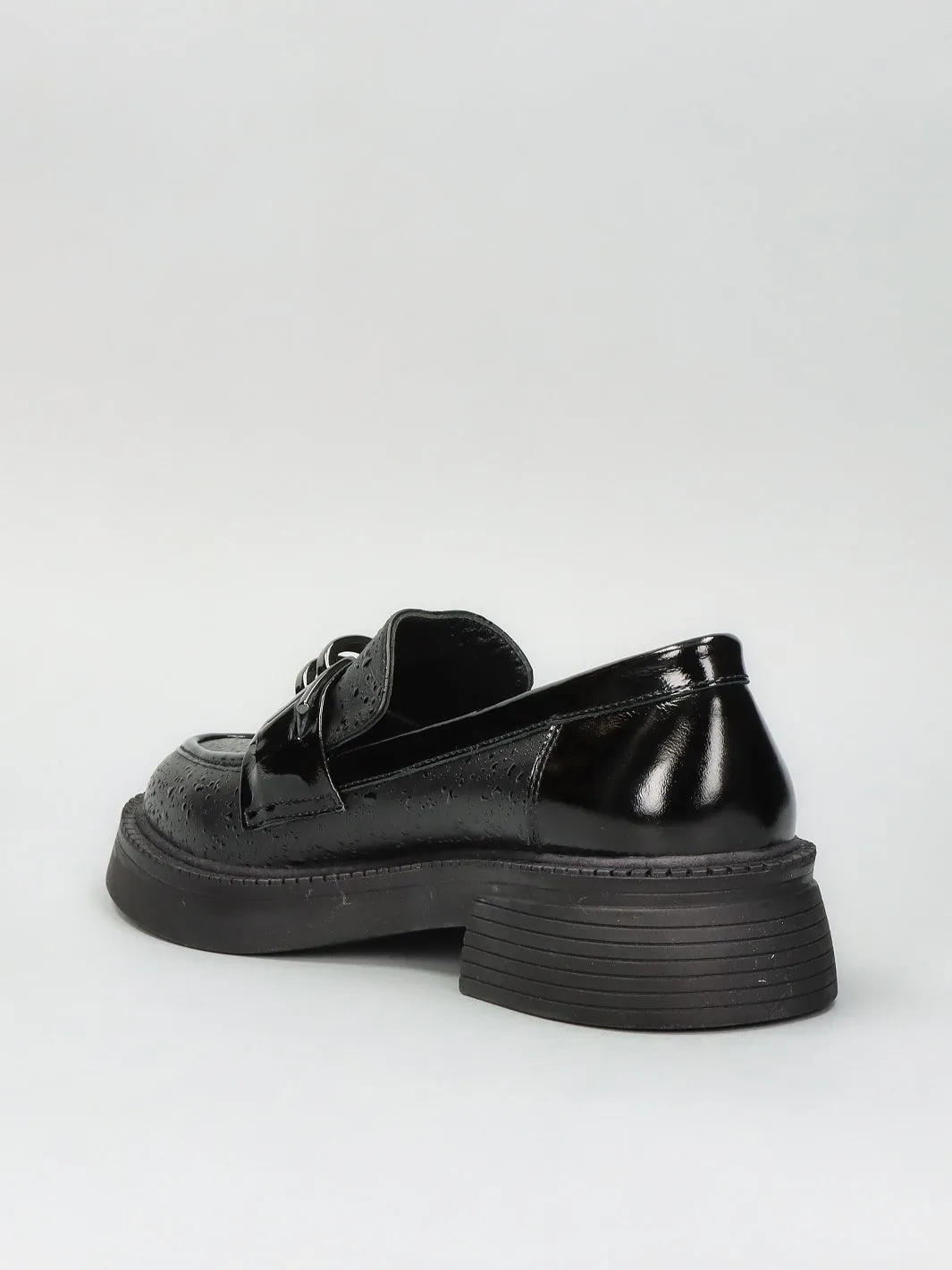 LEATHER MOCCASINS - BLACK