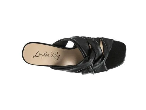 London Rag Knope Interwoven Straps Mid Heeled Sandals