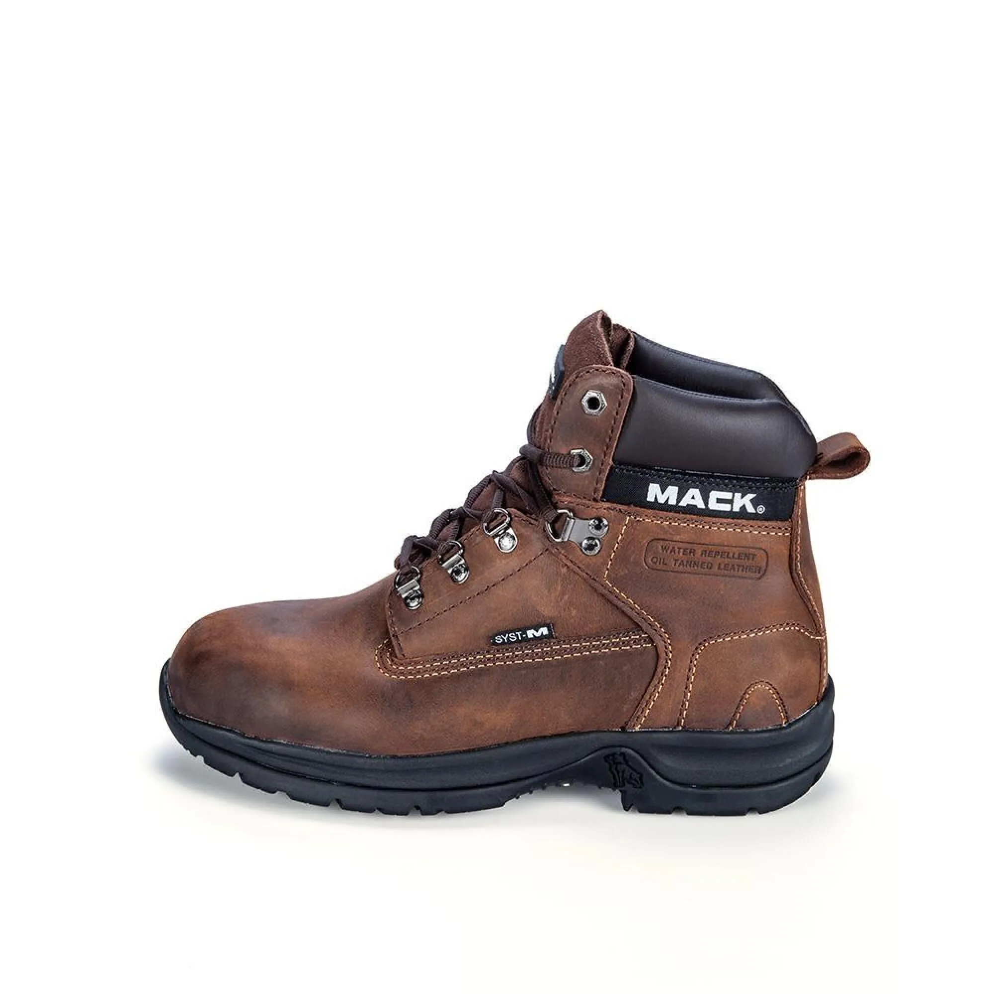 Mack Bulldog SB Safety Laced Boot – Steel Toe, Water-Resistant & Cushioned Support | Brown