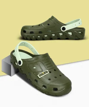 Men's Slip-on Pastel Green Sandals for Men | Comfortable Sole & Durable
