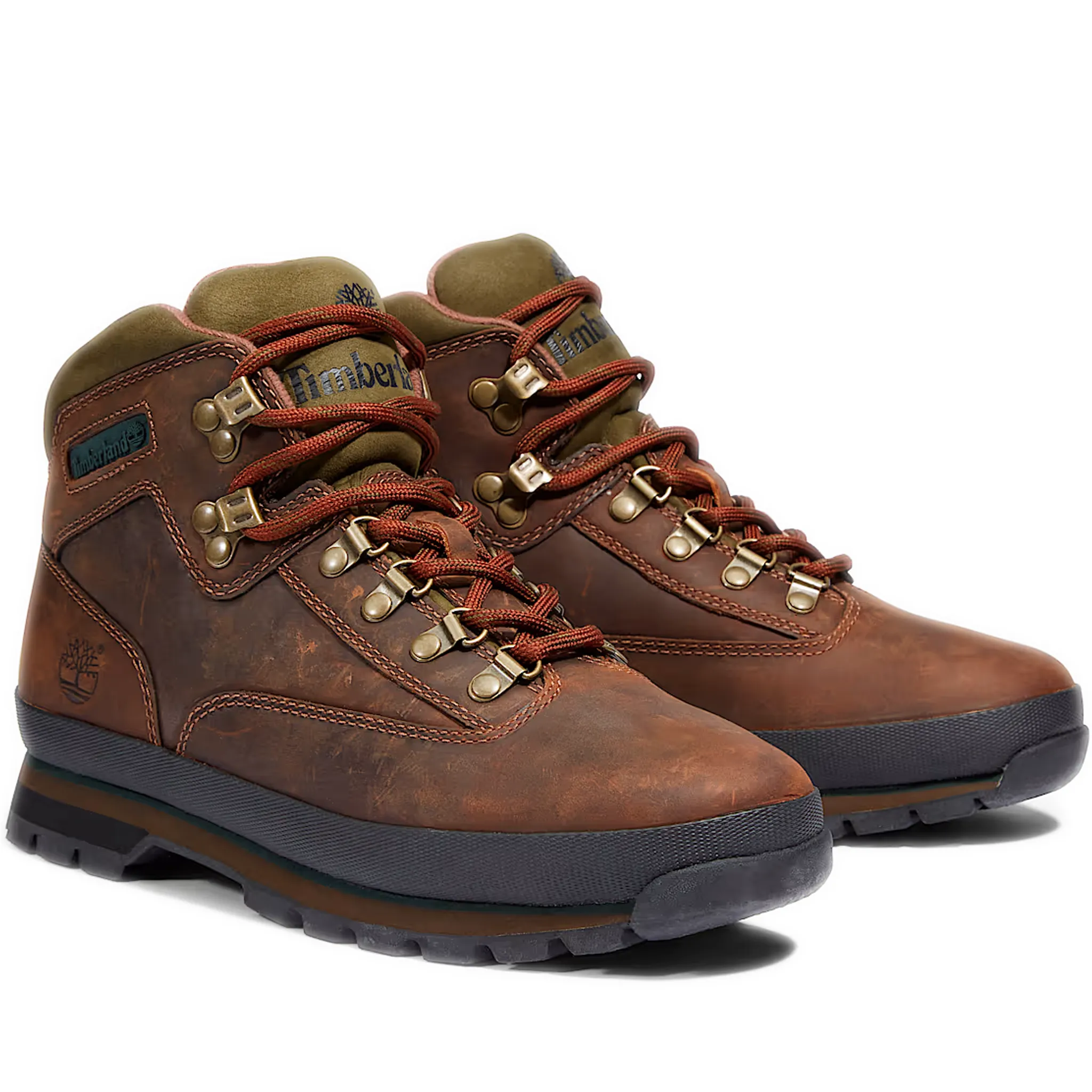 Men's Timberland Euro Hiker Mid Boot - Leather Brown