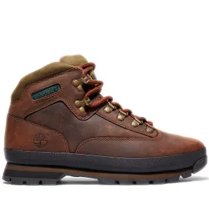 Men's Timberland Euro Hiker Mid Boot - Leather Brown