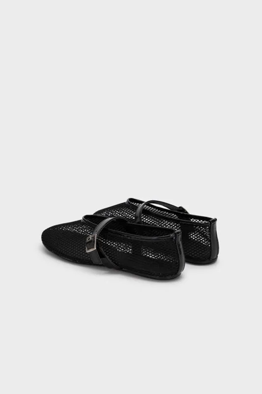 MESH MARY JANE BALLERINA FLATS