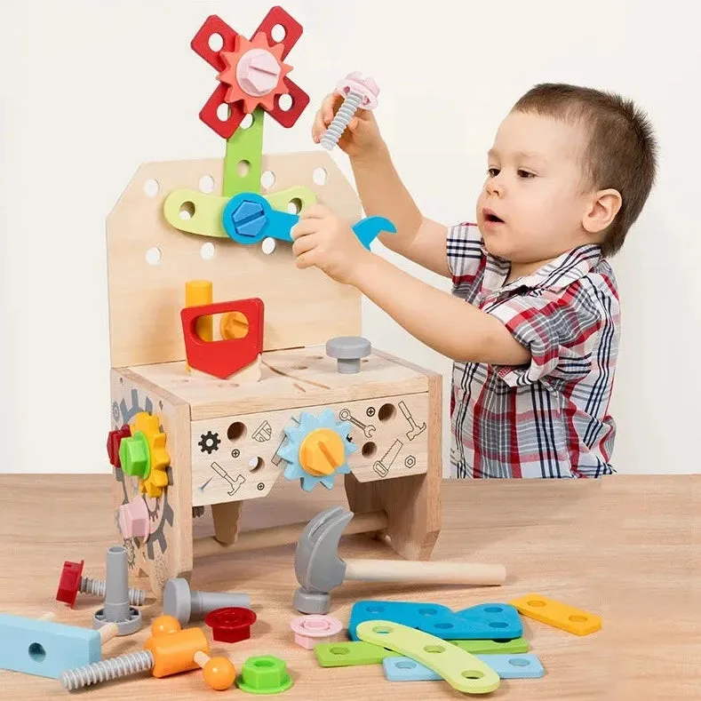 Montessori 3-in-1 Tool Table Toy
