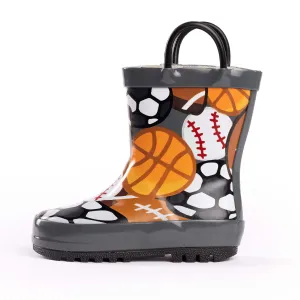 NORTY Tod Boys 6-10 Grey Sports Rain Boot 16449