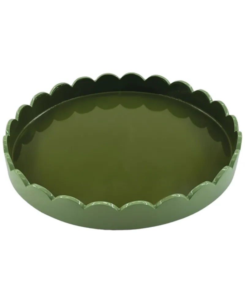 Opjet Paris Khaki Round Wavy Tray
