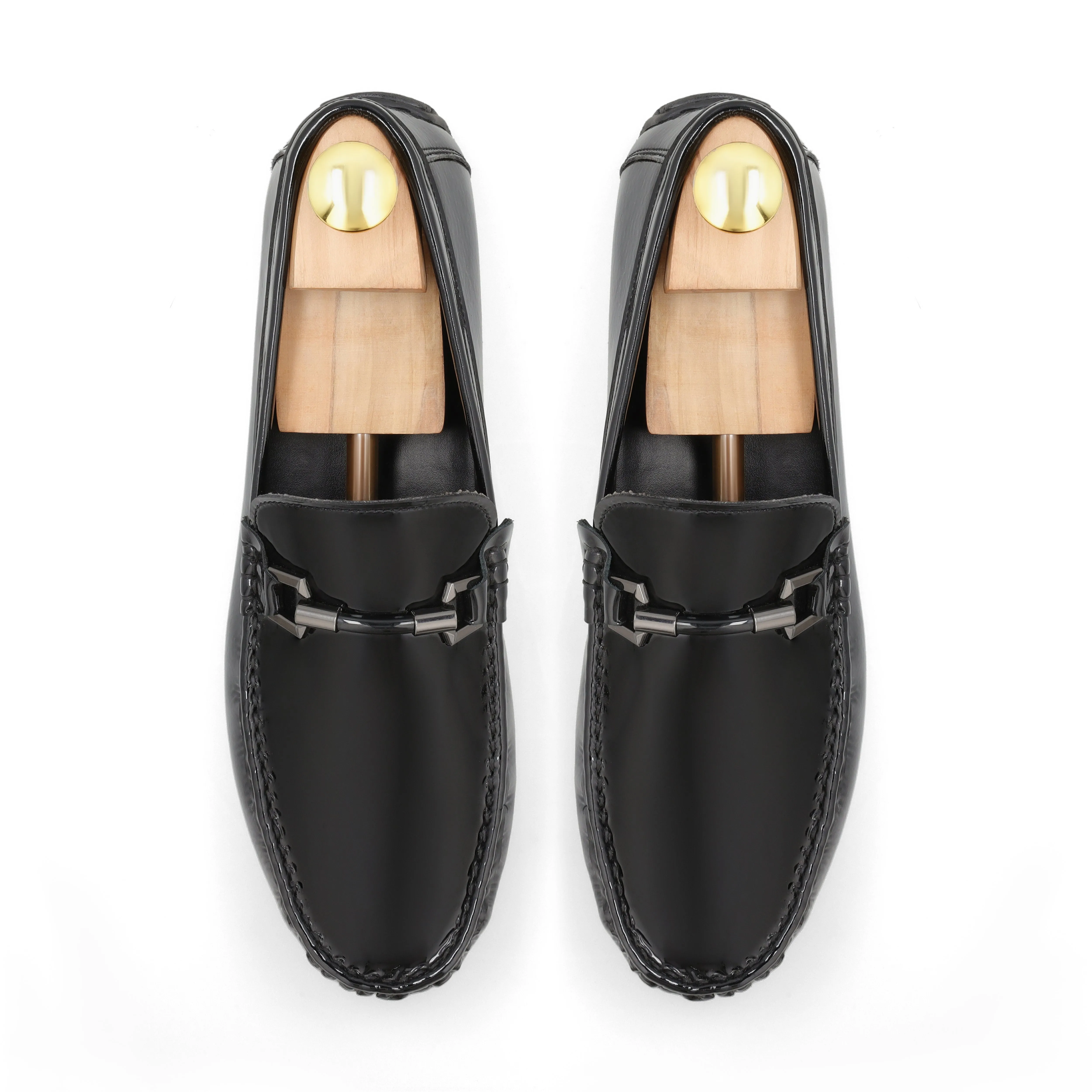Patent Leather Moccasins - Black