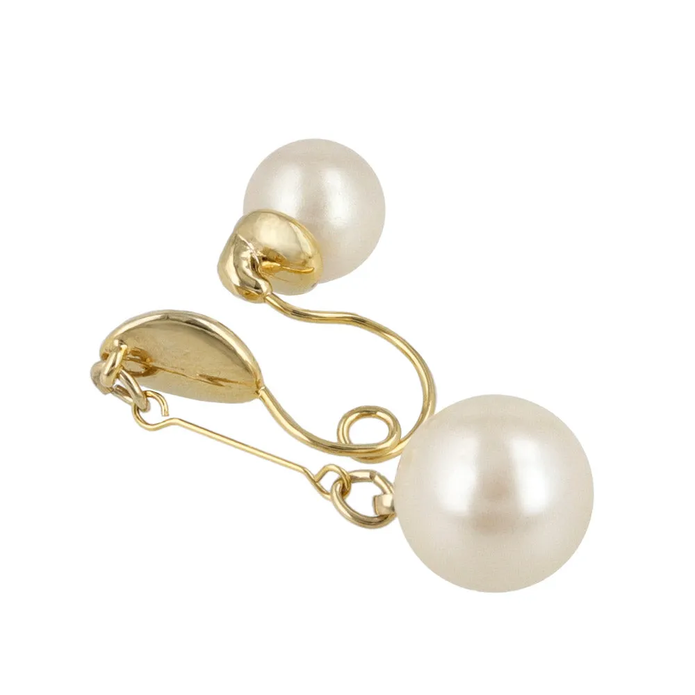 Pearl Front Back Clip Ons