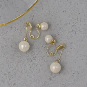 Pearl Front Back Clip Ons
