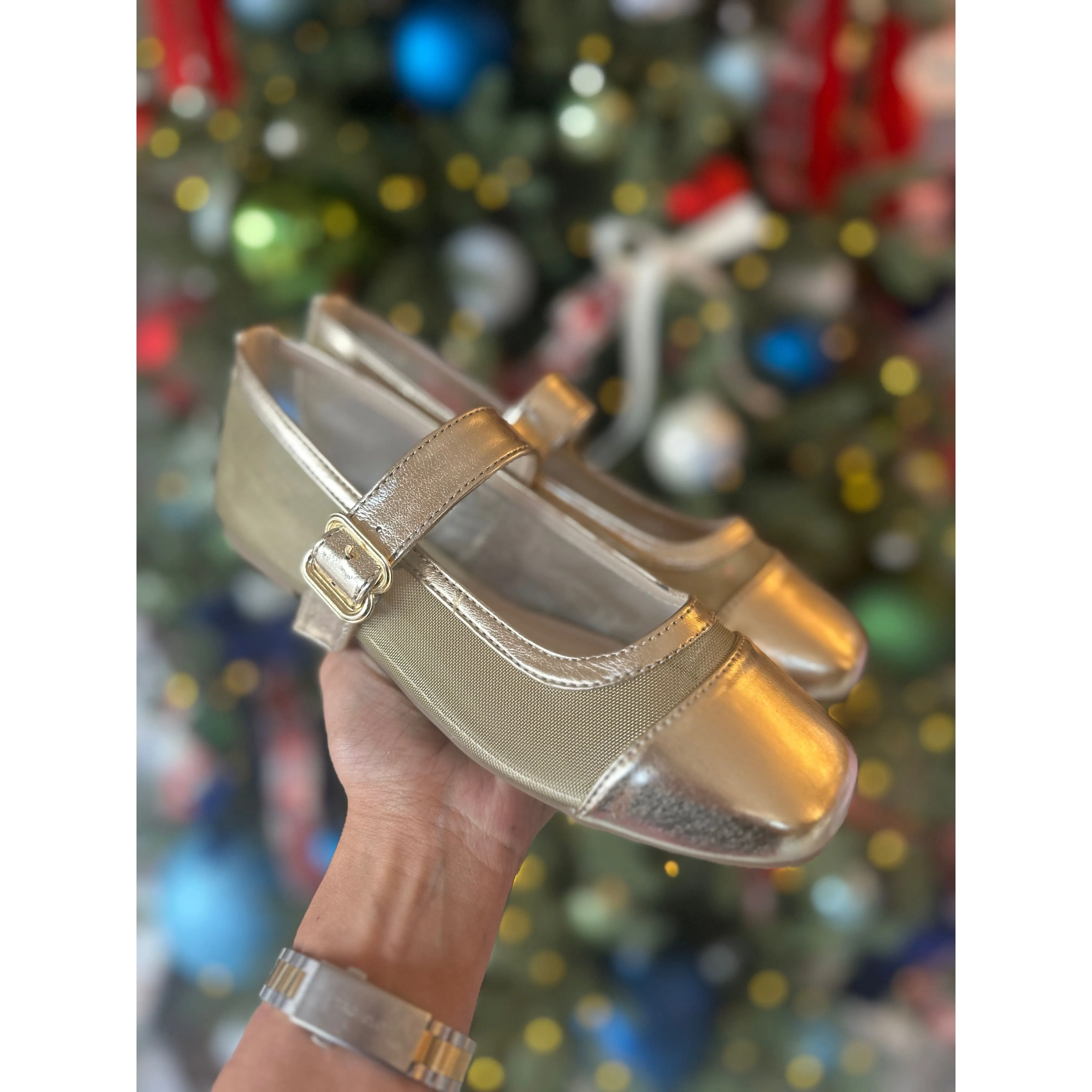 Rachel Roy Shira Gold Ballet Flat