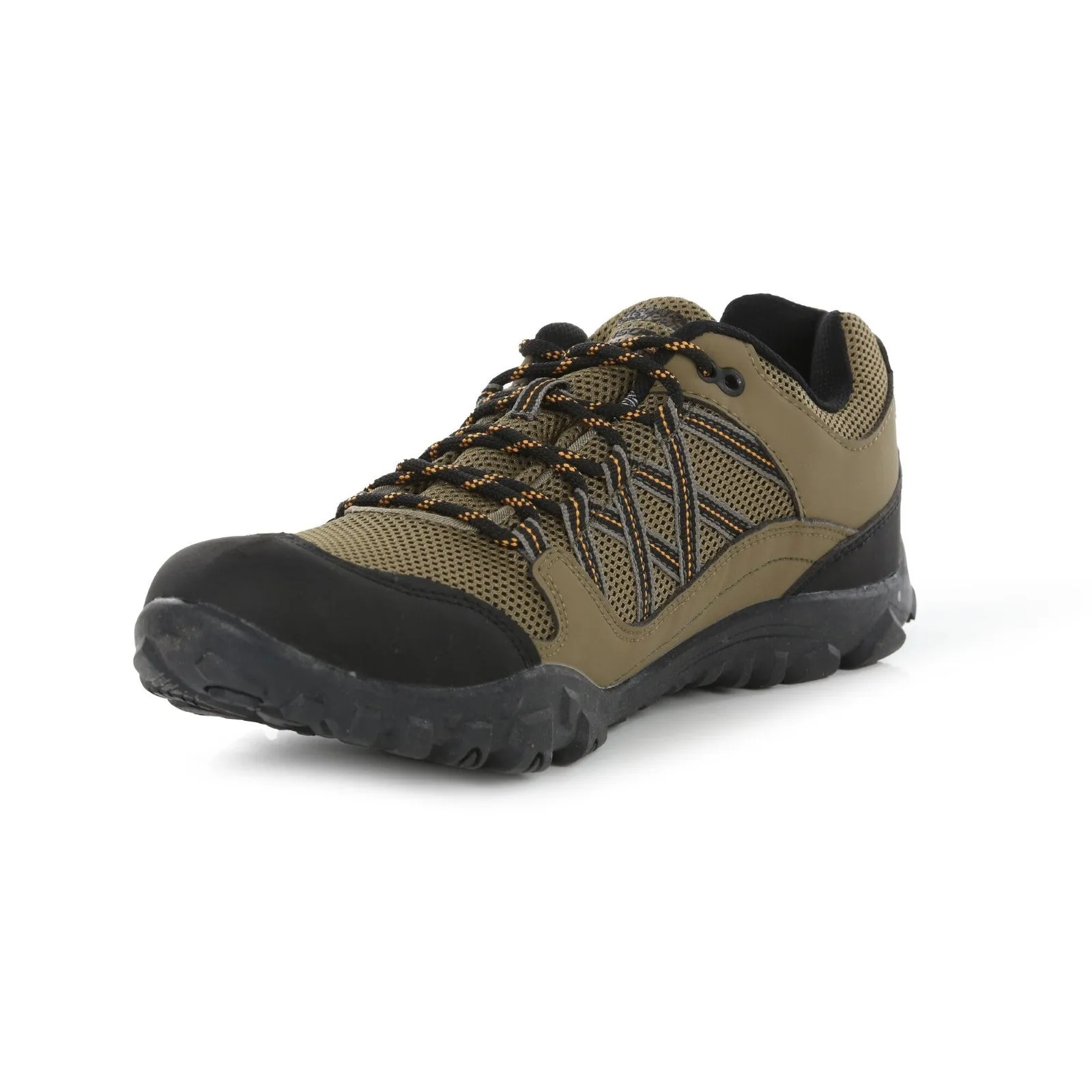 Regatta Mens Edgepoint III Water Resistant Walking Shoes - Gold Sand Flame Orange