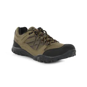 Regatta Mens Edgepoint III Water Resistant Walking Shoes - Gold Sand Flame Orange