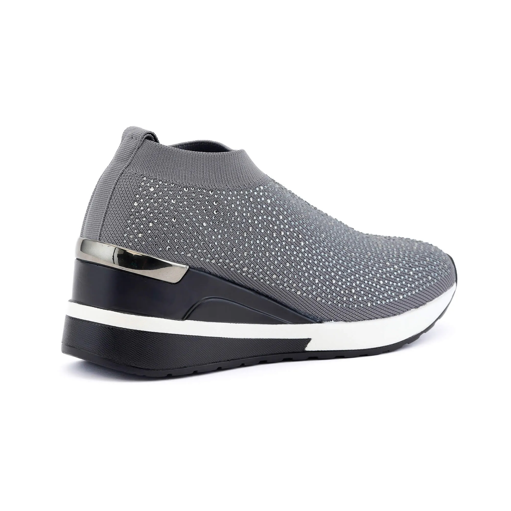 Rimini Grey Strass Sneakers