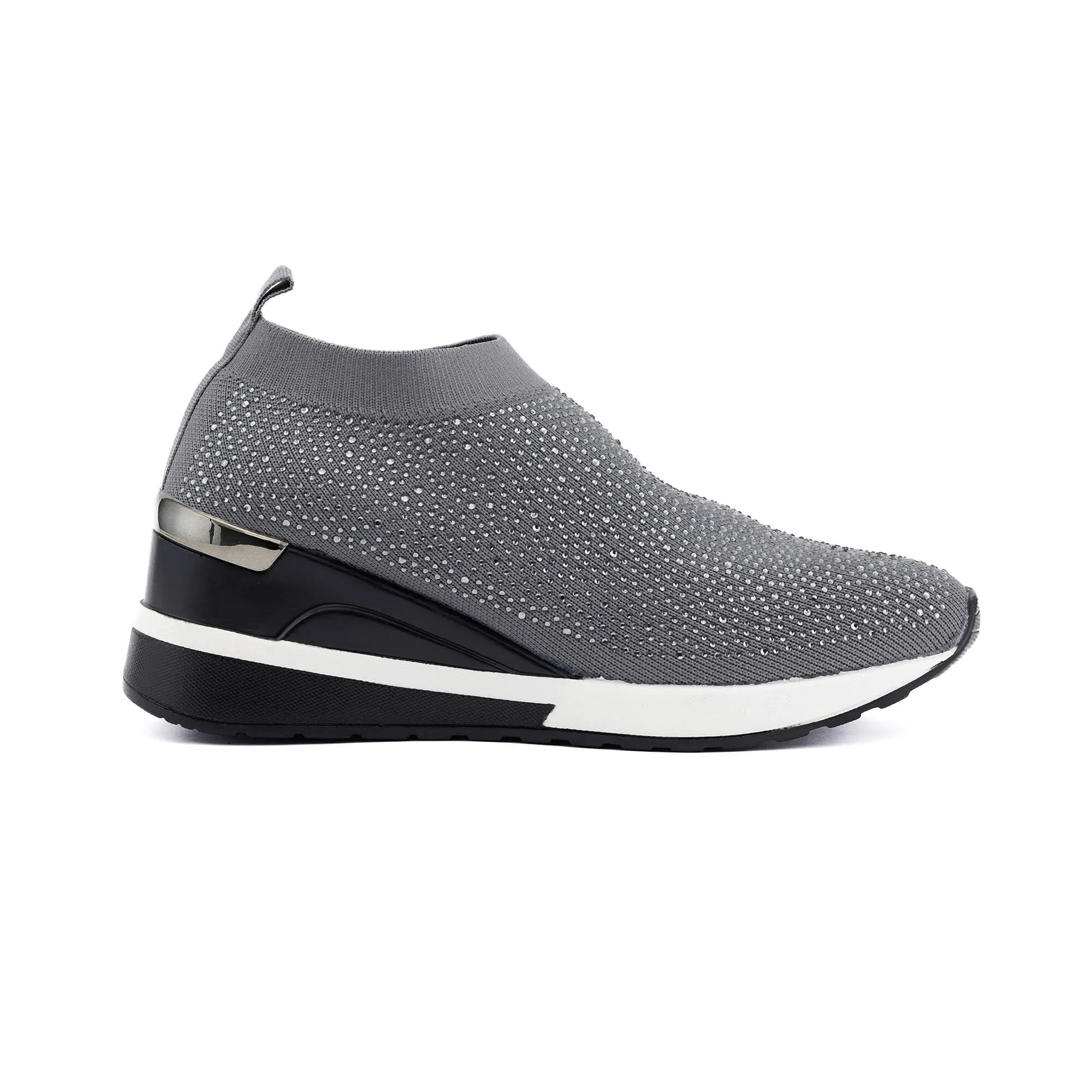 Rimini Grey Strass Sneakers