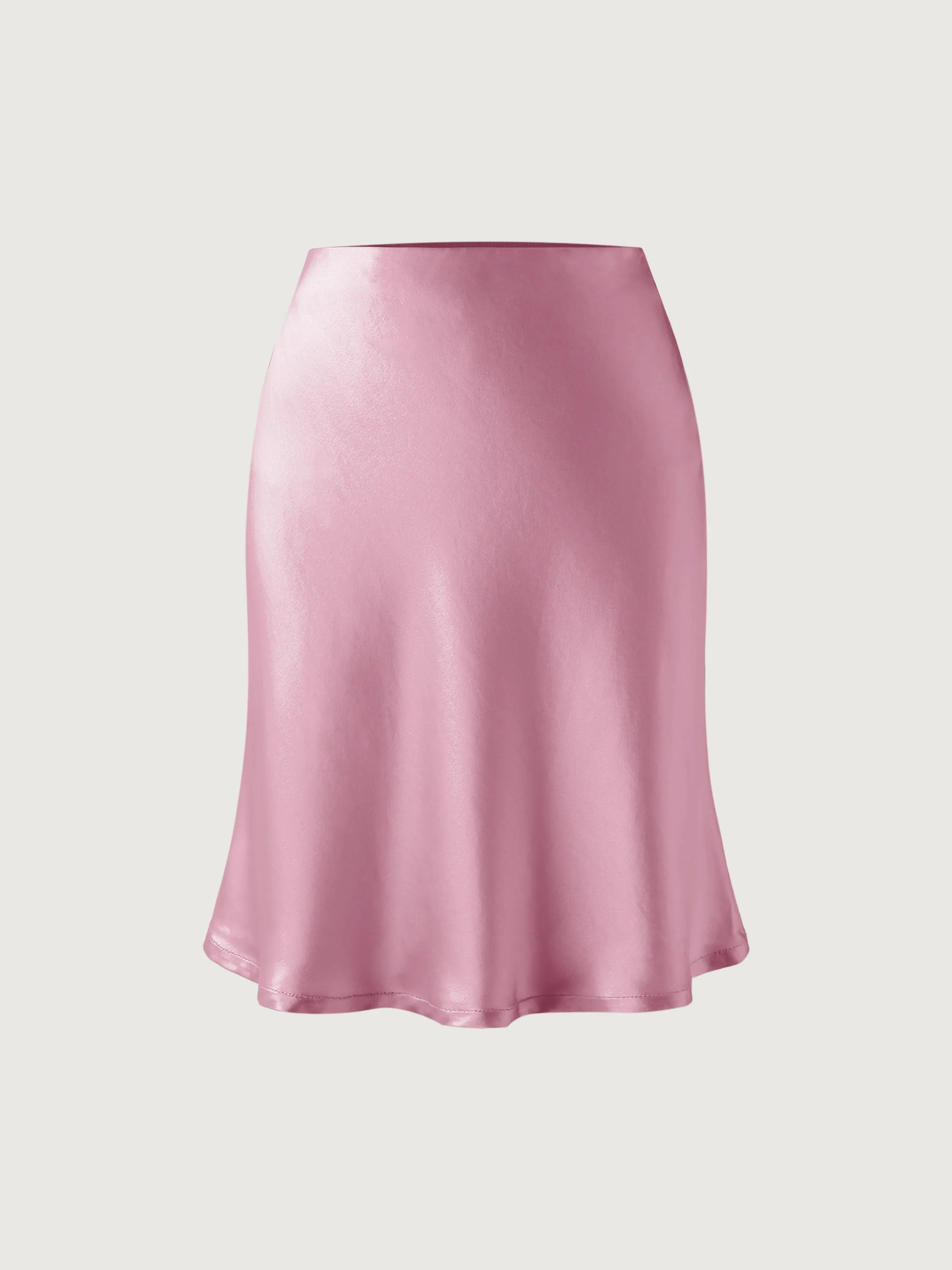 Silk-Like Bias-Cut Slip Mini Skirt