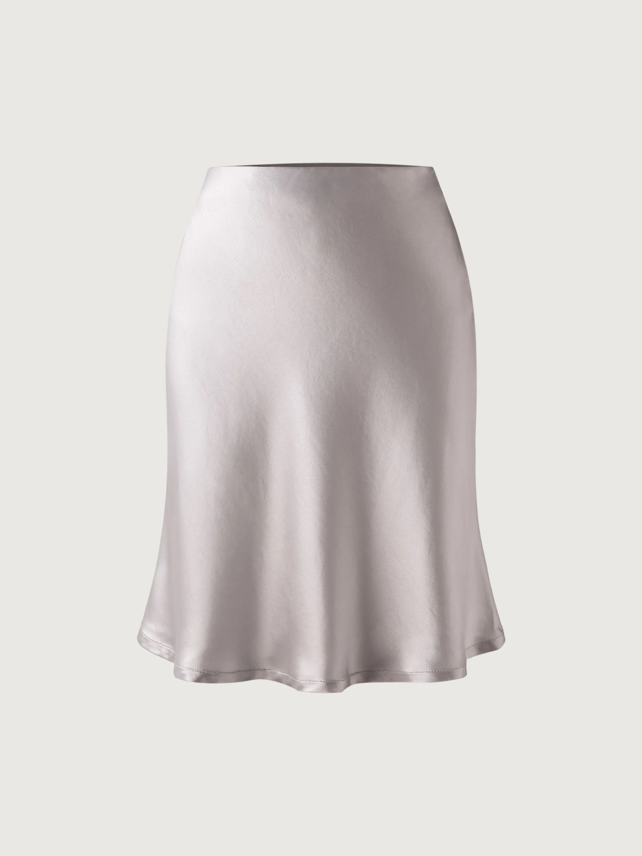 Silk-Like Bias-Cut Slip Mini Skirt
