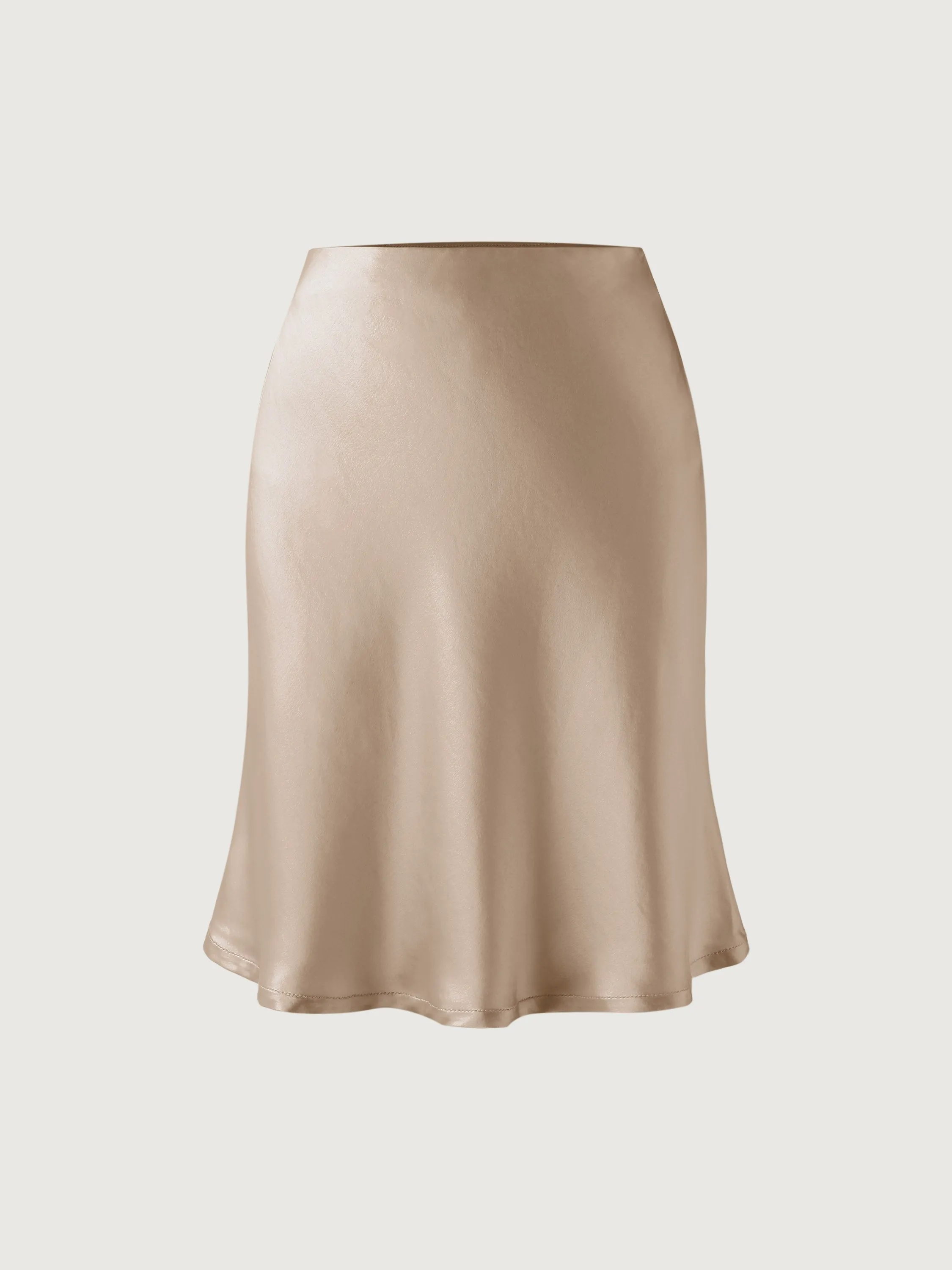 Silk-Like Bias-Cut Slip Mini Skirt