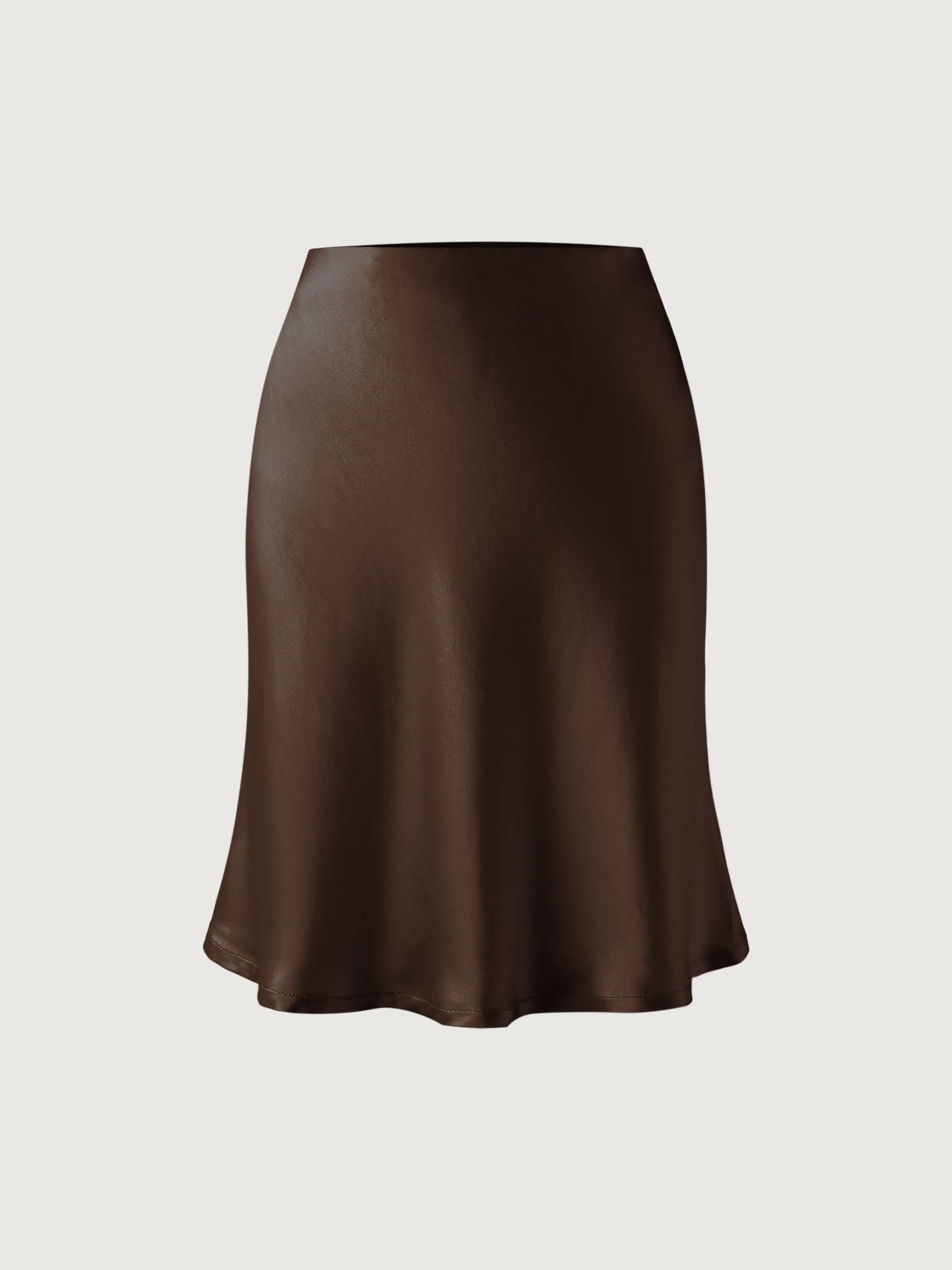 Silk-Like Bias-Cut Slip Mini Skirt