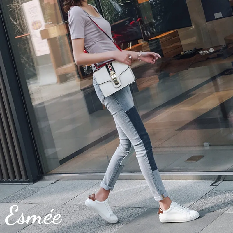 【Size 37 Special Offer】Leather Sneakers with 3 Colors Heel Cap